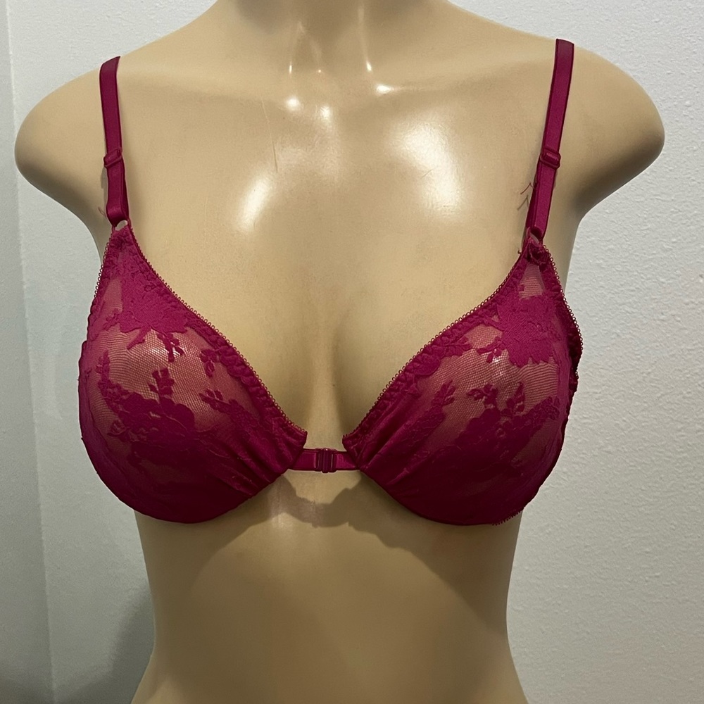 Vintage Christian Dior Intimates Sexy Lace Underwire Sheer Mesh Bra 36B